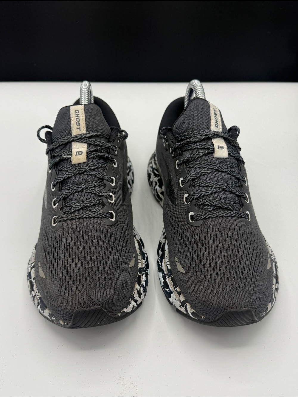 Brooks Ghost 15 Camo Black Lace Up Active Athletic Sneakers 7